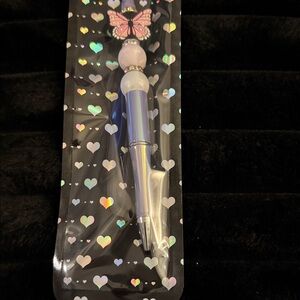 Silver and Pink Butterfly Party Favor Pen